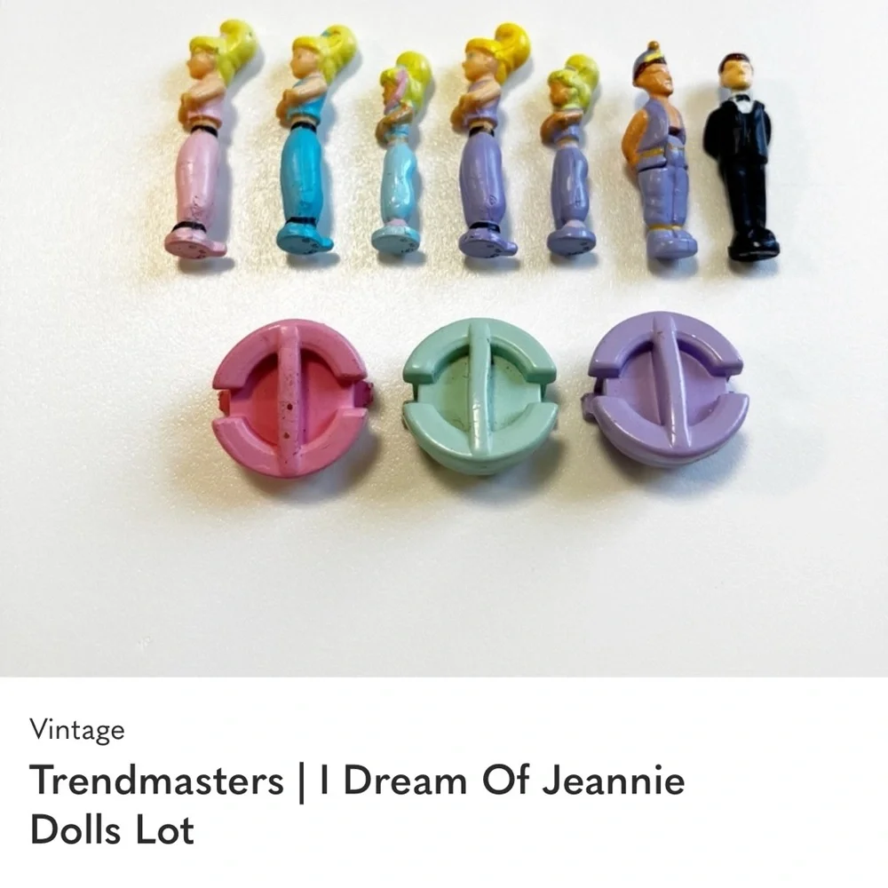1995 TRENDMASTERS "I DREAM OF JEANNIE" LOCKET Vintage With Mini Dolll Set - Picture 6 of 8